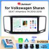 Junsun Autoradio Junsun Wireless CarPlay Android Auto per Volkswagen (VW) Sharan / SEAT Alhambra (7N) 2010-2022 con ventola di raffreddamento integrata, navigatore GPS Android, lettore multimediale, WiFi,