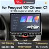Junsun 13.1″ QLED Wireless CarPlay Android Auto Autoradio per Peugeot 107 Toyota Aygo Citroen C1 2005-2014 Sistemi intelligenti