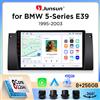 Junsun Autoradio Junsun Wireless CarPlay Android Auto per BMW Serie 5 (E39) 1995-2003 con ventola di raffreddamento integrata, navigatore GPS Android, lettore multimediale, WiFi, DSP, RDS, BT, SWC, schermo