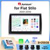 Junsun Autoradio Junsun Wireless CarPlay Android Auto per Fiat Stilo (192) 2001-2007 con ventola di raffreddamento integrata, navigatore GPS Android, lettore multimediale, WiFi, DSP, RDS, BT, SWC, schermo