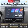 Junsun 13.1″ QLED Wireless CarPlay Android Auto Autoradio per Fiat Doblo 2 2010-2014 Opel Combo 3 2011-2018 Sistemi intelligenti