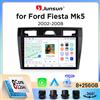 Junsun Autoradio Junsun Wireless CarPlay Android Auto per Ford Fiesta Mk5 (JH/JD) 2002-2008 con ventola di raffreddamento integrata, navigatore GPS Android, lettore multimediale, WiFi, DSP, RDS, BT, SWC,
