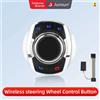 Junsun Pulsante di Controllo Universale Wireless per Volante Auto Junsun per Autoradio Android, 8 Funzioni, Forma a Tazza con Luce LED