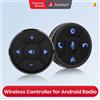 Junsun Pulsante di Controllo Universale Wireless per Volante Auto Junsun per Autoradio Android, 8 Funzioni, Forma a Tazza con Luce LED