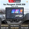 Junsun 13.1″ QLED Wireless CarPlay Android Auto Autoradio per Peugeot 2008 208 2013-2019 Sistemi intelligenti DSP SWC RDS GPS FM