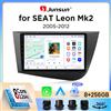 Junsun Autoradio Junsun Wireless CarPlay Android Auto per SEAT Leon Mk2 (1P) 2005-2012 con ventola di raffreddamento integrata, navigatore GPS Android, lettore multimediale, WiFi, DSP, RDS, BT, SWC, schermo