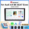 Junsun Autoradio Junsun Wireless CarPlay Android Auto per Audi A4 (B6) / SEAT Exeo (3R) 2000-2013 con ventola di raffreddamento integrata, navigatore GPS Android, lettore multimediale, WiFi, DSP, RDS, BT,