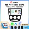 Junsun Autoradio Junsun Wireless CarPlay Android Auto per Mercedes-Benz Classe M (W163) 1997-2005 con ventola di raffreddamento integrata, navigatore GPS Android, lettore multimediale, WiFi, DSP, RDS, BT,