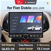 Junsun 13.1″ QLED Wireless CarPlay Android Auto Autoradio per Fiat Doblo 2015-2019 Sistemi intelligenti per auto DSP SWC RDS GPS FM BT