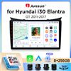Junsun Autoradio Junsun Wireless CarPlay Android Auto per Hyundai i30 Mk2 (GD) 2011-2017 con ventola di raffreddamento integrata, navigatore GPS Android, lettore multimediale, WiFi, DSP, RDS, BT, SWC,