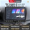 Junsun 13.1″ QLED Wireless CarPlay Android Auto Autoradio per Renault Logan 2 Sandero 2 2014-2019 Sistemi intelligenti DSP SWC