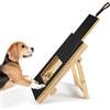 lasuroa Graffietto per Unghie per Cani, in Legno Scratch Board Dog Con Scatola per Snack Tavolo per Grattare per Unghie per Cani per Cani di Taglia Grande, Media e Piccola