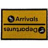 Out of the blue Arrivals-Departures - Zerbino con carta di intestazione da appendere, 60 x 40 cm