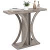 COSTWAY Tavolo Consolle in Legno, Tavolo d'Ingresso Rettangolare con Piedi a C e Struttura Geometrica, Tavolo Stretto Industriale per Soggiorno e Corridoio, 100 x 29,5 x 80 cm (Grigio lavato)