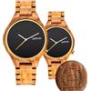 Zeitholz Orologi in legno coppie con incisione gratuita, regali personalizzabili, Stolpen 42mm & Stolpen 36mm. Realizzati in legno naturale con movimento al quarzo giapponese (Olivo)