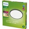 PHILIPS LED Plafoniera SuperSlim per Esterni, IP54, Luce Bianca Calda, Nera