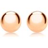 Carissima Orecchini a Perno Lucidi con Sfera da 6 mm in Oro Rosa 9 ct