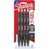Sharpie S-Gel - Penna retrattile a gel, punta fine, inchiostro blu, confezione da 4 (2116200)