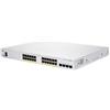 Cisco serie 250 CBS250-24P-4X - Switch - L3 - Smart - 24 x 10/100/1000 (PoE+) + 4 x 10 Gigabit SFP+ - Montabile su rack - PoE+ (195 W)