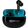 Boompods Skim Cuffie Bluetooth True Wireless, auricolari senza fili, cuffie in-ear TWS con microfono ENC, auricolari con protezione IPX4, fino a 20 ore di riproduzione, nero
