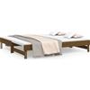 vidaXL Letto da giorno allungabile marrone miele 2x(100x200)cm in legno di pino massiccio