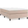 vidaXL Struttura letto a molle insacchettate cappuccino-marrone 120x200 cm in Pelle finta
