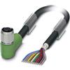 Phoenix Contact Cavo sensore M12 PUR a 12 poli, connettore femmina angolato schermato/trascinabile. Codifica A, lunghezza 10,0 metri