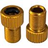 cyclingcolors 2x Adattatore da Presta a Schrader bike valvola adaptor alluminio convertitore bicicletta camera d'aria pneumatico compressore, giallo