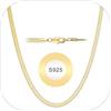 Esmoly 2/3mm 925 Argento Collana Donna Serpenti Catene Regalo Compleanno Donna Ragazza (Oro, 3mm-24inch)