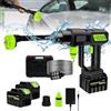 Kouamor 21 V pulitore ad alta pressione, 980 PSI pulitore ad alta pressione senza fili, ugello 6 in 1, tubo da 5 m, pistola ad alta pressione per giardino, auto (2 batterie 1 caricabatterie)