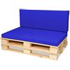 SuperKissen24. Materasso Cuscino per Bancale Divano Pallet 120x80 con Schienale 120x40 cm Seduta Impermeabile e Comodo per Divanetti da Esterno - Fiordaliso