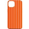 Elegant Geometric Vertical Lines Pattern Custodia per iPhone 13 Linee Verticali Estetiche Righe Arancione Scuro e Corallo