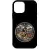 female cyclist night ride mountain trail Custodia per iPhone 12 mini Mountain Bike Donna Notte Luna Montagne Giro