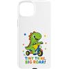 Tiny Trike Big Roar Dinosaur Boys Girls Custodia per iPhone 15 Plus Tiny Trike Big Roar Dinosaur Cute Dino Equitazione Triciclo Bambini