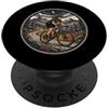 female cyclist night ride mountain trail Mountain Bike Donna Notte Luna Montagne Giro PopSockets PopGrip Adesivo