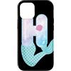 Cute Mermaid Alphabet Letters Apparel Co Custodia per iPhone 12/12 Pro Sirena lettera H acquerello alfabeto design