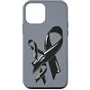 Skin Cancer Awareness Cancer Ribbons Custodia per iPhone 12 mini Pelle Cancro Consapevolezza Nastro Nero Combattente Chemo Melanom