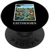 Giethoorn Travel Art Studio Giethoorn Paesi Bassi Canal Village Travel Art PopSockets PopGrip Adesivo
