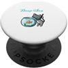Professional deep sea diver scuba kitty Gatto professionale subacqueo subacqueo subacqueo con ciotola di pesce PopSockets PopGrip Adesivo