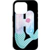 Cute Mermaid Alphabet Letters Apparel Co Custodia per iPhone 16 Pro Sirena lettera H acquerello alfabeto design