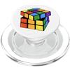 Cube Puzzle LGBTQ Retro Designs Cubo Puzzle Bandiera Arcobaleno 3x3 LGBT Cubo Gioco Amante Cuber PopSockets PopGrip per MagSafe