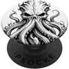 Wholesome Sketch Co Cranio Polpo Kraken Tentacolo Horror Arte Creatura del Mare PopSockets PopGrip Adesivo
