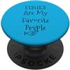 Marine Life Collective I pesci sono le mie persone preferite, divertente proprietario di pesci, arte retrò PopSockets PopGrip Adesivo