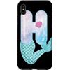 Cute Mermaid Alphabet Letters Apparel Co Custodia per iPhone XS Max Sirena lettera H acquerello alfabeto design