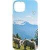Cadeau Personnalisé beau Coeur D'Amour D Custodia per iPhone 15 Plus Pecore in montagna bellissimo paesaggio natura alpina