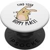 Punny Bone Trova il tuo posto luppolo divertente coniglio gioco di parole PopSockets PopGrip Adesivo