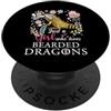 Bearded Dragon Lover Shirts Cute Just A Girl Who Loves Barbuto Drago Lucertola Donne Ragazze PopSockets PopGrip Adesivo