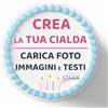 Sfiziosità Party Cialda per Torta Personalizzata - Ostia Alimentare - Senza Glutine - Tonda 16cm - Decorazione per Torte - Stampa Foto e Frase - Gluten Free
