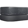 Logitech Ergo K860 tastiera RF senza fili + Bluetooth QWERTY Nordic Grafite