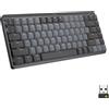Logitech MX Mini Mechanical tastiera RF senza fili + Bluetooth QWERTZ Svizzere Grafite, Grigio